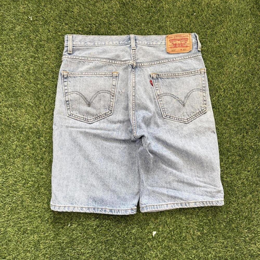 Vintage 90s Levi’s 505 Light Wash Jean Shorts Waist 34
